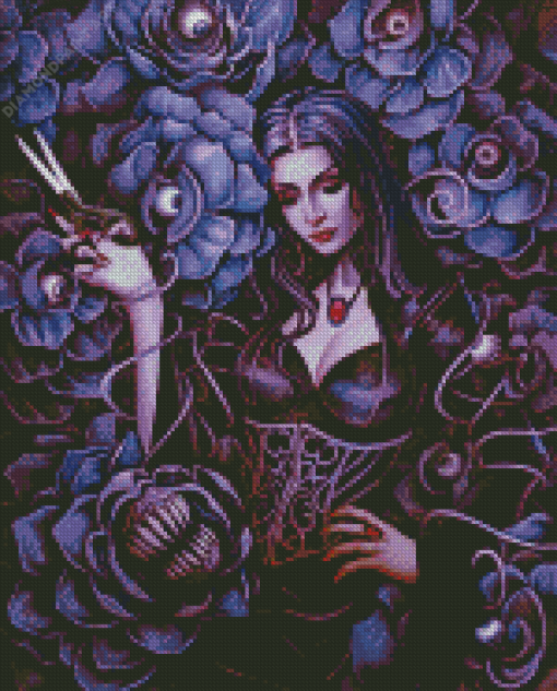 Morticia Addams Diamond Painting