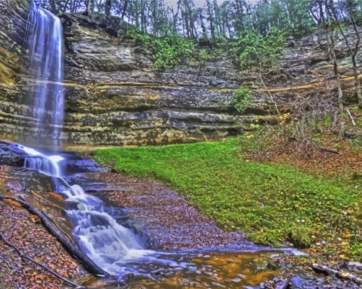 Munising Michigan Waterfall Diamond Paintings