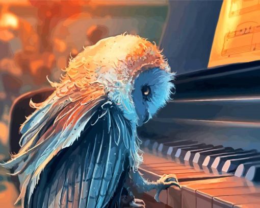 Music And Owl Art Diamond Paintings