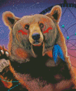 Native Bear Animal Art Diamond Painting