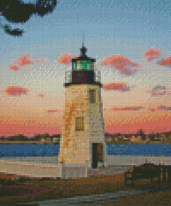 Newport Harbor RI Lighthouse Diamond Painting