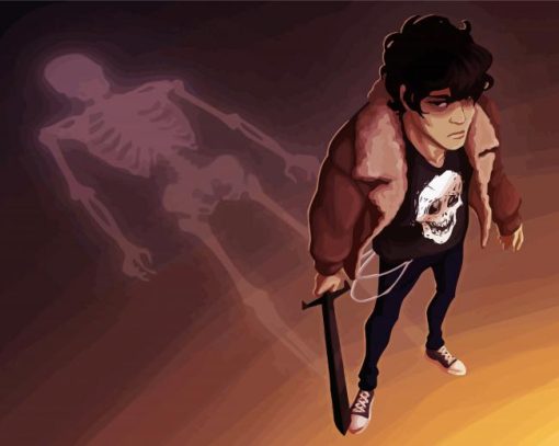 Nico Di Angelo And Skeleton Shadow Diamond Painting