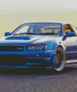 Nissan skyline GTR R34 Diamond Painting