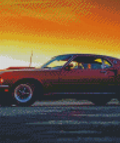 Old Mach 1 Mustang Diamond Paintings