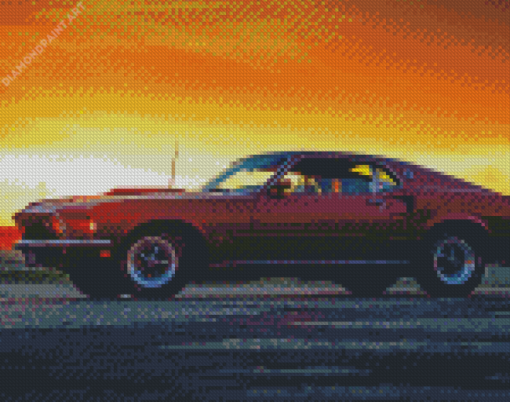 Old Mach 1 Mustang Diamond Paintings