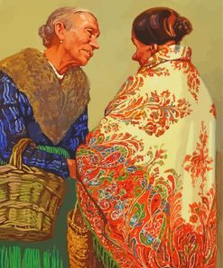 Old Two Women Talking Diamond Painting