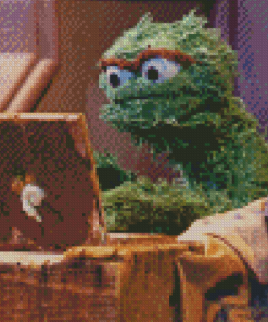 Oscar The Grouch Illustration Diamond Painting