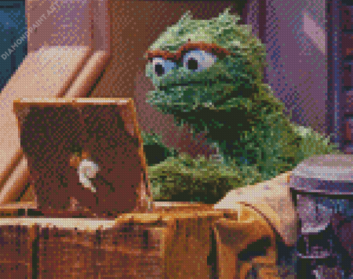 Oscar The Grouch Illustration Diamond Painting