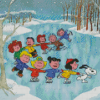 Peanuts Christmas Characters Diamond Painting