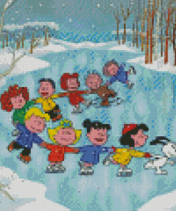 Peanuts Christmas Characters Diamond Painting