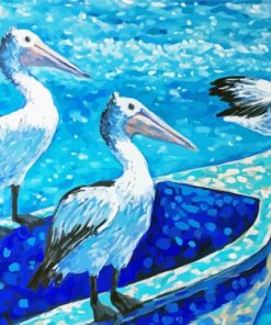 Pelicans Birds Diamond Painting