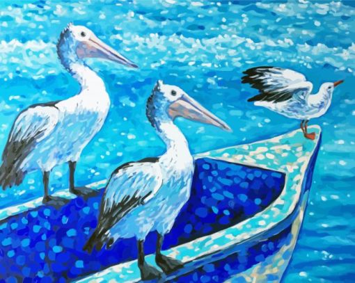 Pelicans Birds Diamond Painting