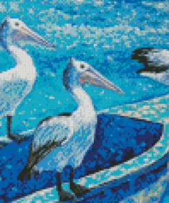 Pelicans Birds Diamond Painting