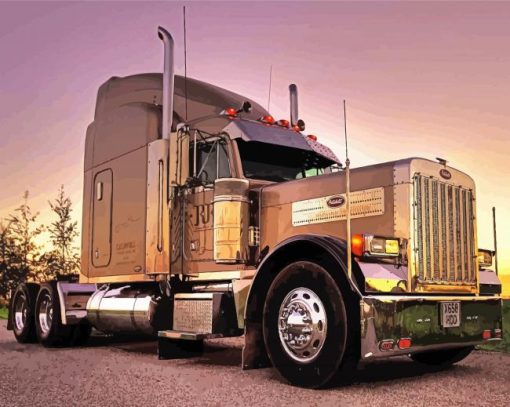 Peterbilt Semi Truck Diamond Paintings