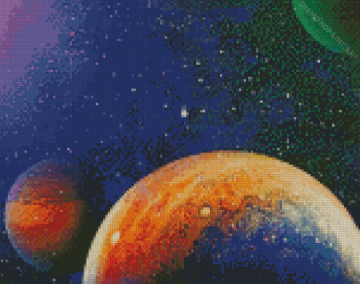 Planets And Stars Diamond Painting