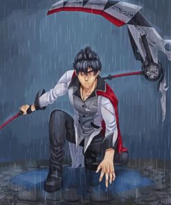 Qrow Branwen In The Rain Diamond Painting