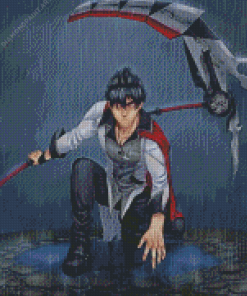 Qrow Branwen In The Rain Diamond Painting