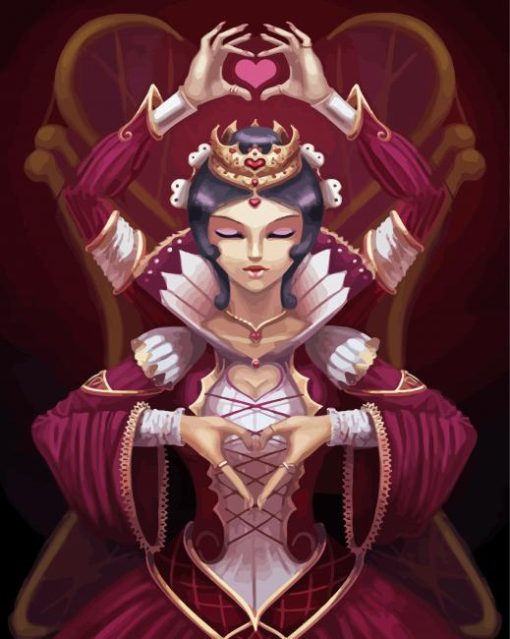 Queen Of Hearts Art Diamond Paintings