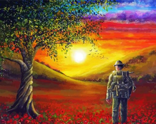 Remembrance Day Sunset Diamond Painting