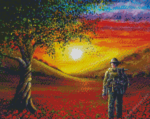 Remembrance Day Sunset Diamond Painting