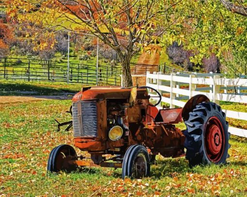 Rusty Tractor Diamond Painting