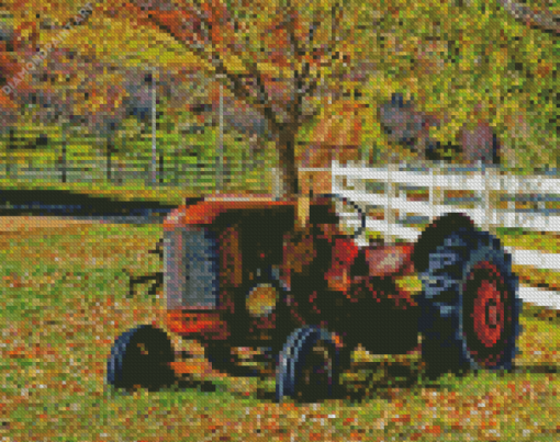 Rusty Tractor Diamond Painting