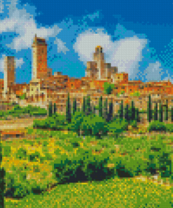 San Gimignano Landscape Diamond Painting