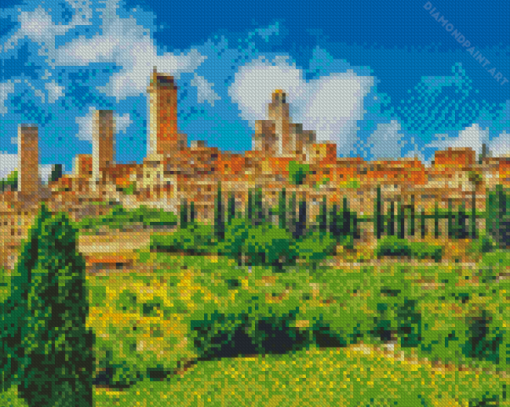 San Gimignano Landscape Diamond Painting