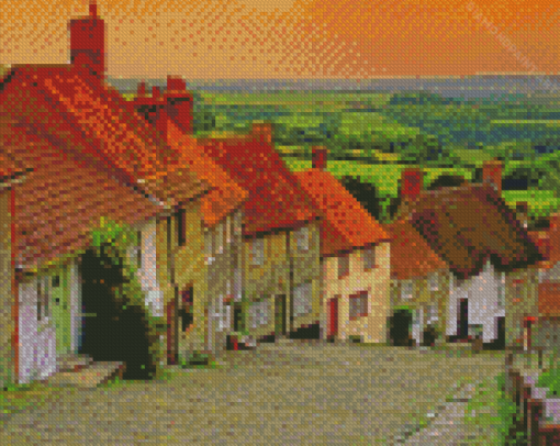 Scenery English Cottage Diamond Paintings