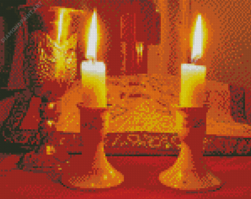 Shabbat Candles Diamond Painting