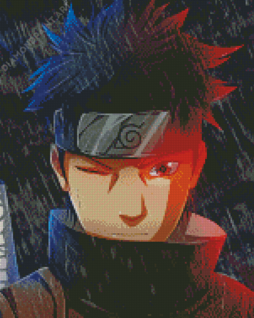 Shisui Uchiha Under Rain Diamond Paintings