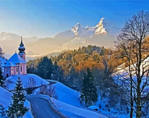 Snow Winter Bavaria Diamond Paintings