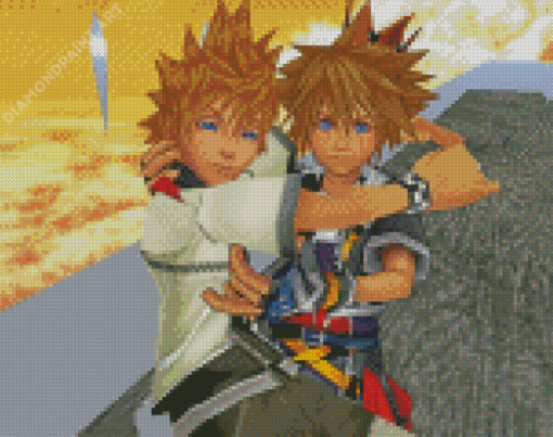 Sora And Roxas Kingdom Hearts Diamond Paintings