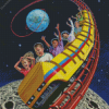 Space Roller Coasters Diamond Painting