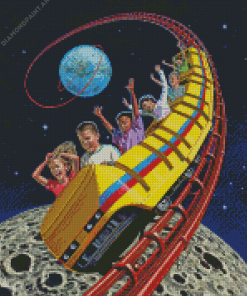 Space Roller Coasters Diamond Painting