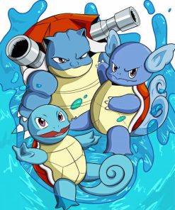 Squirtle Evolution Diamond Painting