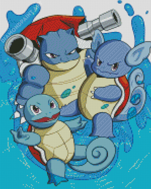 Squirtle Evolution Diamond Painting