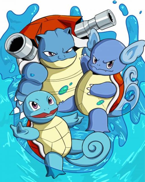 Squirtle Evolution Diamond Painting