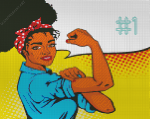 Strength Woman Pop Art Diamond Painting