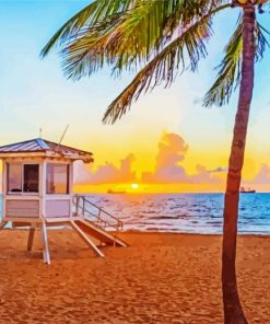 Sunrise At Lauderdale Beach Florida Diamond Painting