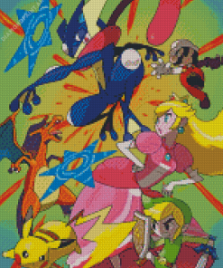 Super Smash Bros Video Game Diamond Painting