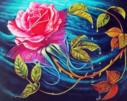 The Butterfly Rose Diamond Painting