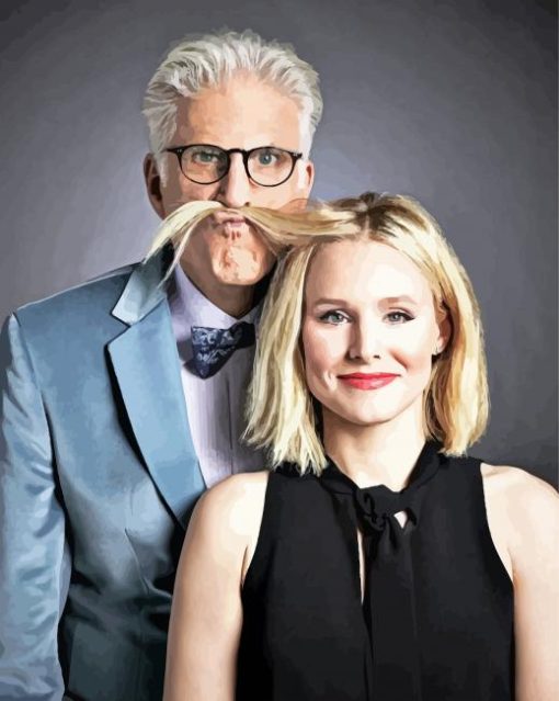 The Good Place Kristen Bell And Ted Danson Diamond Paintings