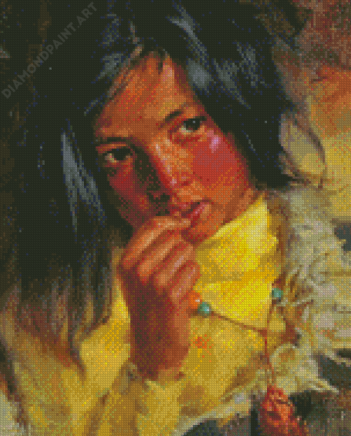 Tibet Girl Art Diamond Paintings