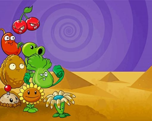 Video Game Plants Vs Zombies Diamond Painting