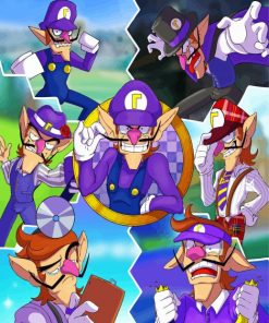 Waluigi Game Character Diamond Paintings