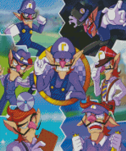 Waluigi Game Character Diamond Paintings