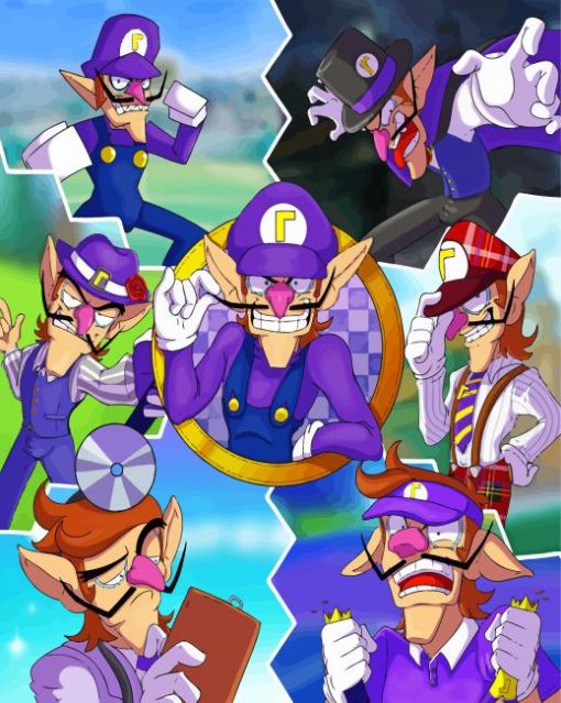 Waluigi Game Character Diamond Paintings