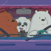 We Bare Bears Characters In The Car Diamond Painting