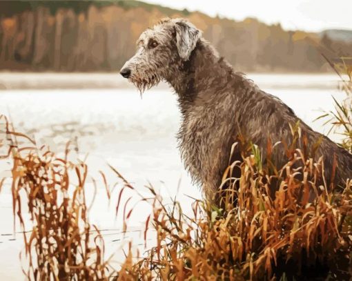 Wolfhound Dog Animal Diamond Painting